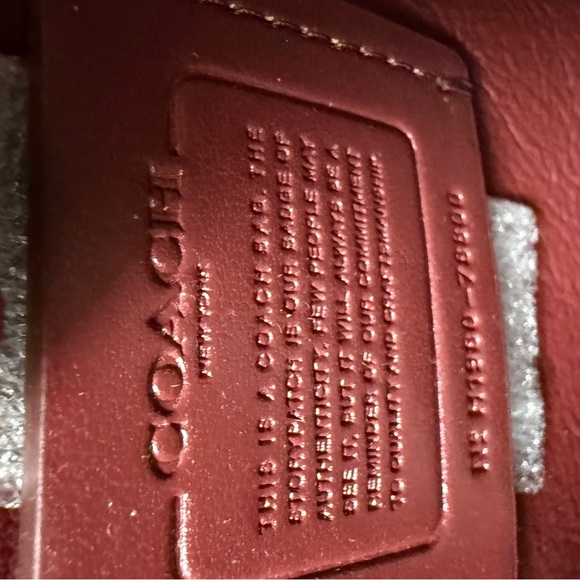 Coach Deep Red Leather Shoulder Bag - Picture 10 of 10